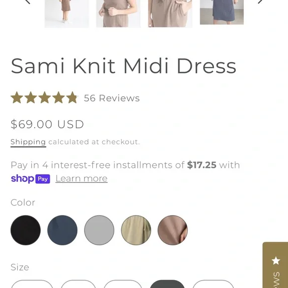 Inherit Rust Orange dress with Cuffed Short Sleeves - Picture 8 of 8